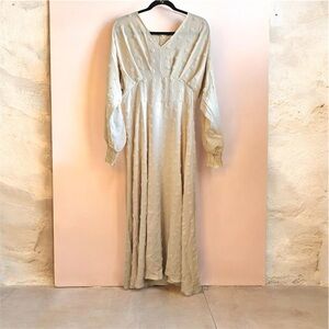 Elegant Cream Maxi Dress size L/XL